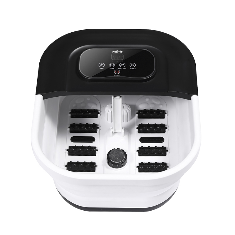 MZD-22B-2 500W sammenklappelig fodspamaskine med 8 stk massageruller til fodafslappende massage