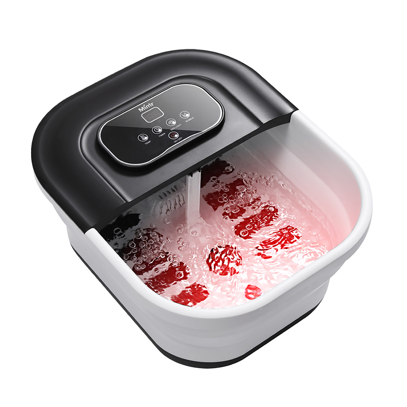 MZD-22B-2 500W sammenklappelig fodspamaskine med 8 stk massageruller til fodafslappende massage