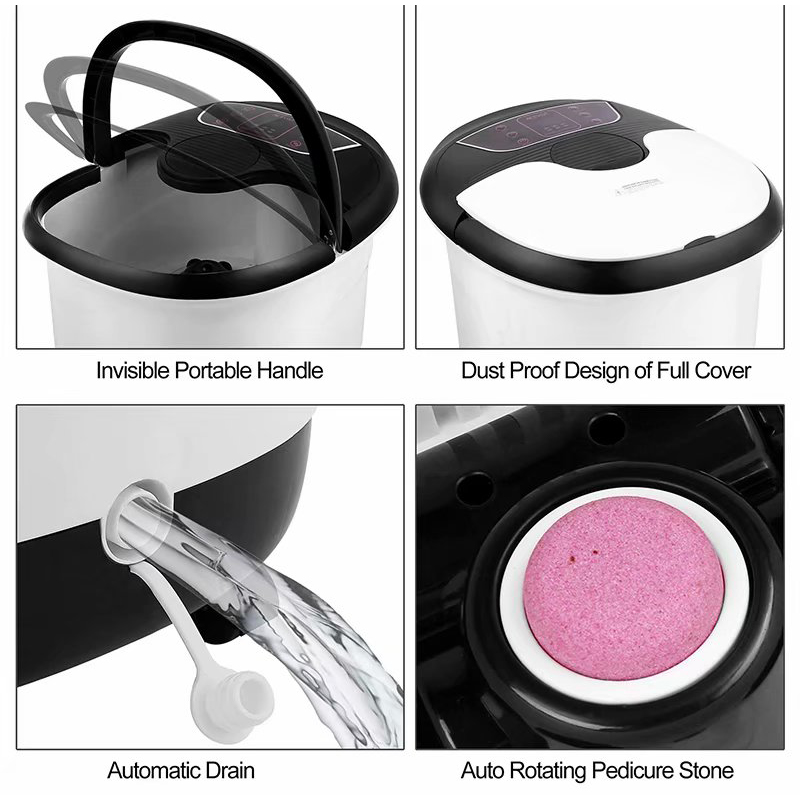 MM-18C Automatisk Fod Spa Bad Massager med 8 stk massage ruller og pimpsten