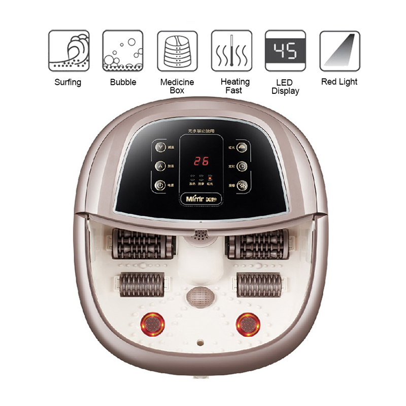 JD-618 Automatisk Fod Spa Bad Massager maskine med roterende massage ruller